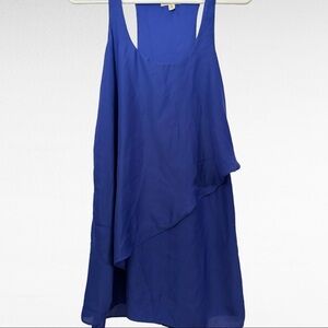 OU Silence + Noise Blue Side Ruffle Dress